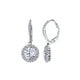 Luxury Designs Boucles d'Oreilles Dames en Argent Sterling Ronde CZ Halo – image 2 sur 3