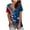 Blue, variant on Qetyuw 4th of July Shirts for Women Casual Patriotic American Flag Print Tshirts Loose Fit Short Sleeve Tees Beach V Neck Blouses Tops Workout Tops for Women