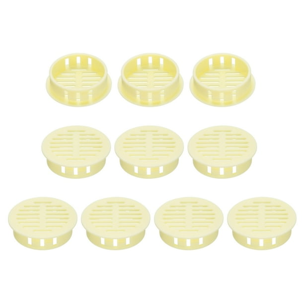 Uxcell 10Pcs 35mm/1.4in Válvulas de Aire Redondas Soffit, Cubierta de Ventilación Soffit Amarilla para Baño