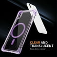 thumbnail image 4 of Allytechgroup Magnetic Compatible with iPhone XS/X Clear Case, [Not-Yellowing] [Military Grade Drop Protection] Shockproof Protective Clear Phone Case for iPhone XS/X, Purple, 4 of 7