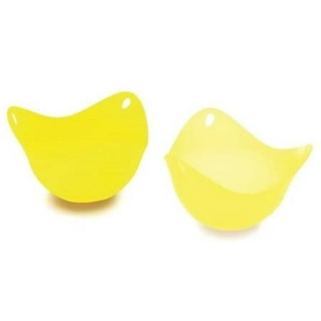 

Silicone Poach Pod - Set of 2 - Heat Resistant Floating Egg Poaching Cups for Perfectly Poached Eggs without the Mess BPA Free Non-stick Silicone - Yellow