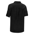 thumbnail image 7 of Business Casual Tops for Women Fashion Casual Solid Cotton Linen Pocket Short Sleeve Shirt Summer Tops, 7 of 7