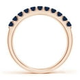 thumbnail image 2 of Angara Natural 0.61 Ct. Blue Sapphire Non Eternity Wedding Band in 14K Rose Gold for Women (Ring Size: 12), 2 of 10