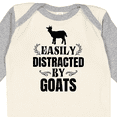 thumbnail image 4 of Inktastic Easily Distracted by Goats Boys or Girls Long Sleeve Baby Bodysuit, 4 of 5