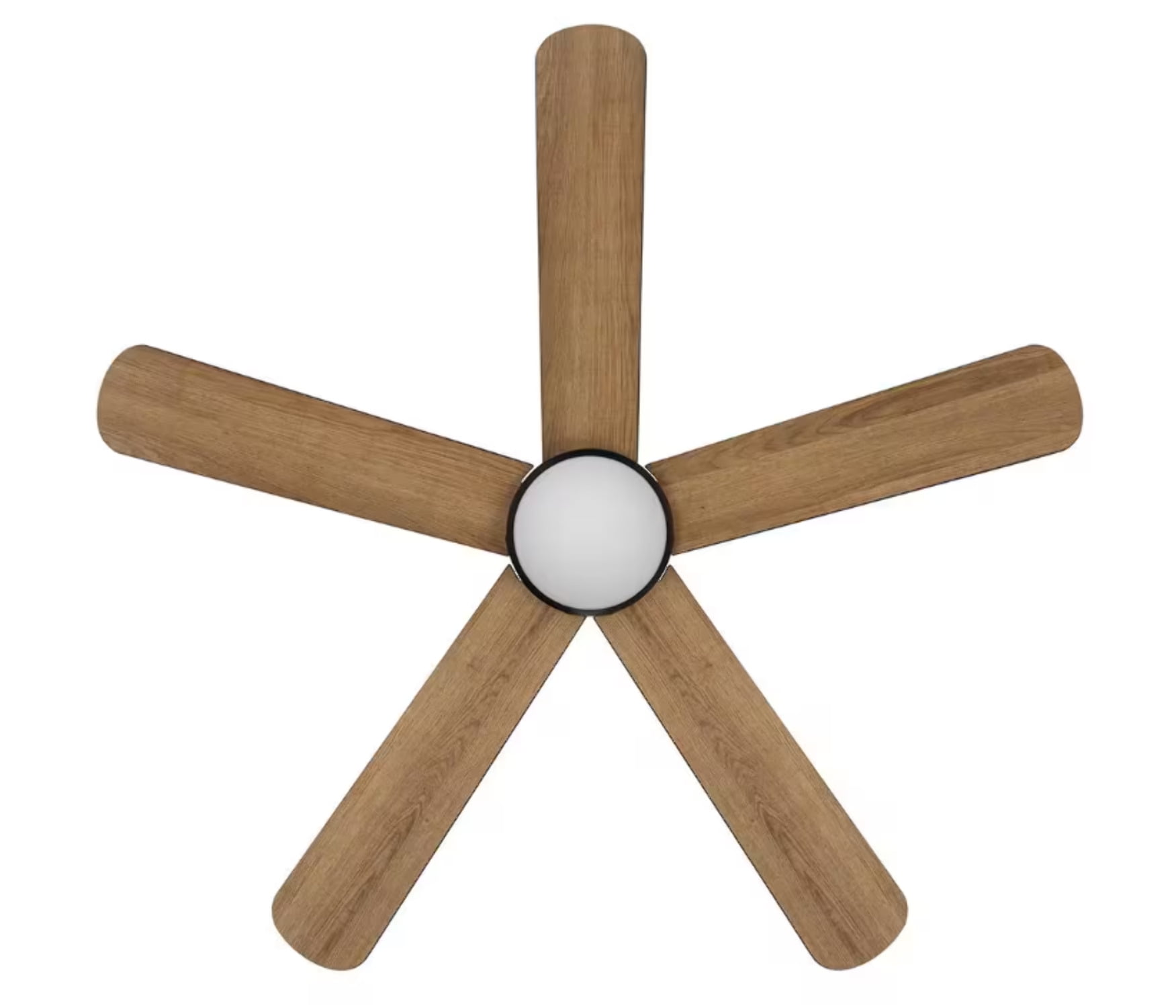 Hampton Bay Morland 52 in. Smart Indoor/Covered Outdoor Matte Black Ceiling Fan with Remote and Integrated LED Powered by Hubspace