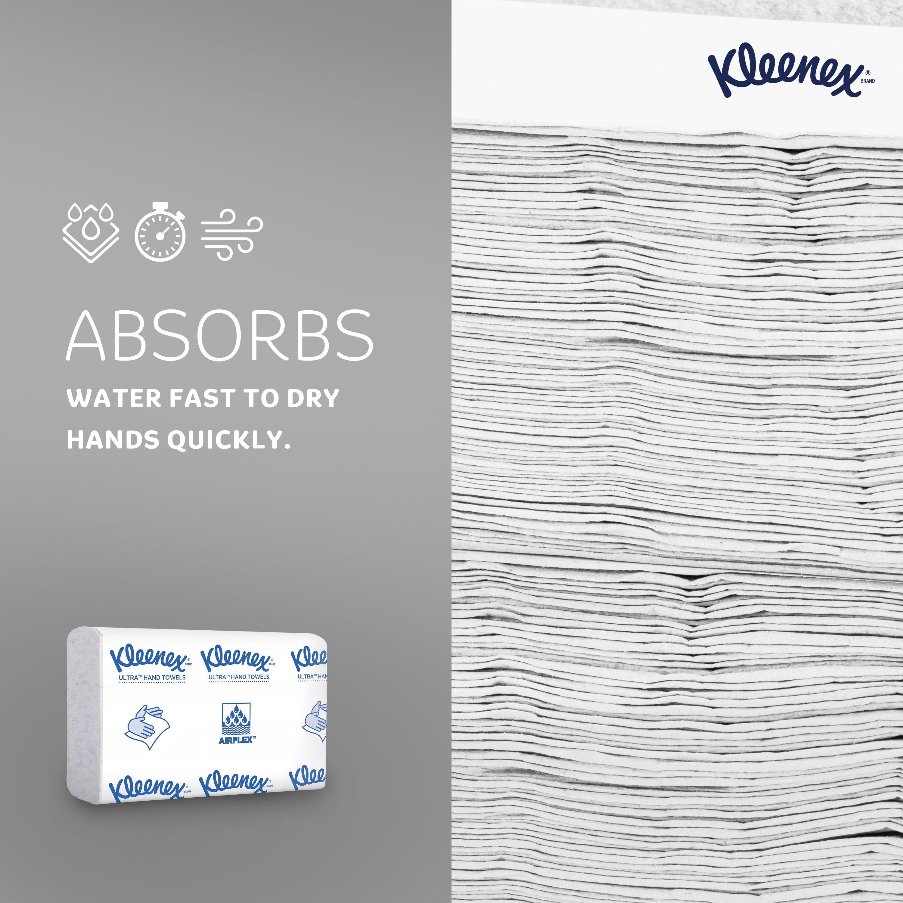 Kleenex Reveal Multifold Paper Towels, Bulk (46321), 2-Ply, 7.5" x 9.4" Towel, for Kimberly-Clark Professional Countertop System Dispensers (150 Sheets/Pack, 16 Packs/Case, 2,400 Sheet Total)