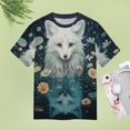 thumbnail image 5 of Watercolor Fox T-Shirt O Neck Oversize T-Shirts Short Sleeve Classic Tees Women Summer Graphic Tops, 5 of 5