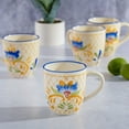thumbnail image 6 of Laurie Gates Tierra Tile 4 Piece 17.4 Ounce Hand Painted Stoneware Mug Set, 6 of 6