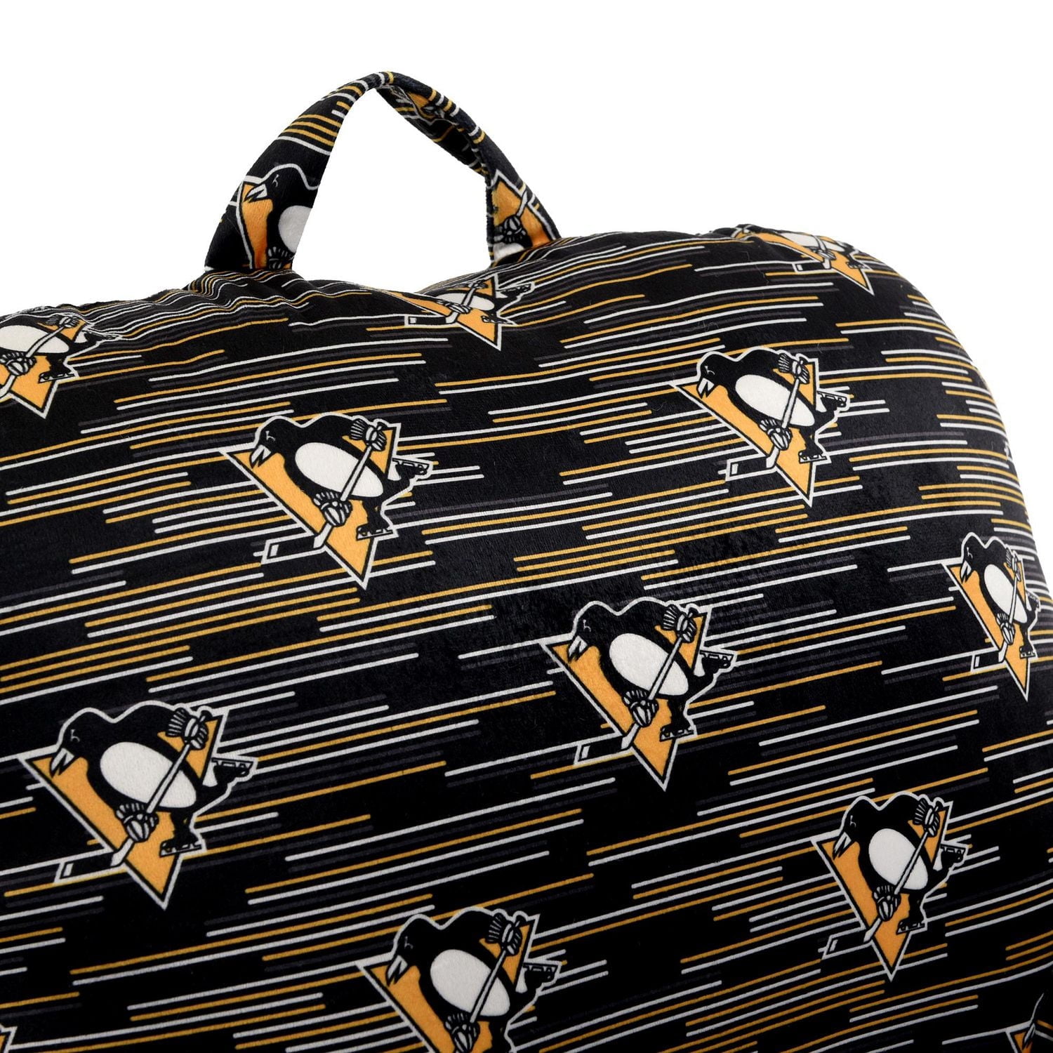 NHL Pittsburgh Penguins Bedrest Pillow with Arms and Pockets by Nemcor (26”x16”)