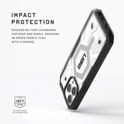 UAG iPhone 15 Pro Case 6.1 Pathfinder Clear Ice/Silver Built-in Magnet Compatible with MagSafe Charging Rugged Transparent Dropproof Protective Cover by URBAN ARMOR GEAR