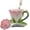 Pink, variant on NANAHuang Creative 3D Rose Bone China Ceramic Coffee Mugs Afternoon Tea Cup and Saucer Set (Pink)