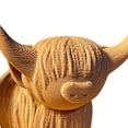 thumbnail image 2 of Figura De Vaca De Las Highlands Adorno de vaca, mini estatua de vaca de las tierras altas para niños, juguete de regalo para bebé (marrón claro), 2 of 6