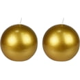thumbnail image 2 of Zest Candle Bougies en Boule 2 Pcs, 4 Pouces, Or Métallique, 2 of 6