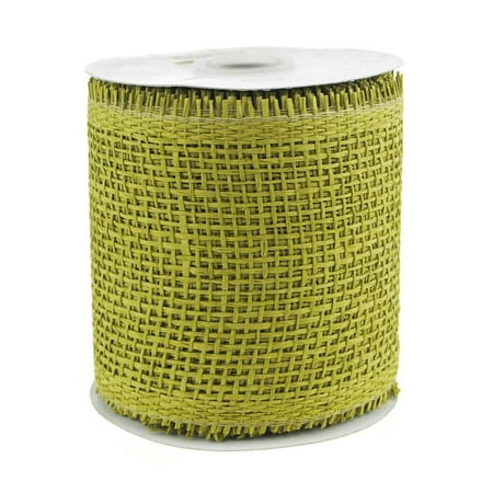 Burlap Mesh Cap - Paper Burlap Mesh Ribbon, 4-1/4-inch, 10-yard, Moss Green