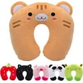 thumbnail image 1 of Almohada de viaje para niños, cojín para el cuello, regalo de Navidad y Halloween, almohada ultra suave para el cuello de animales para dormir, dolor de cuello para asiento de coche de avión TGV (Tige, 1 of 5