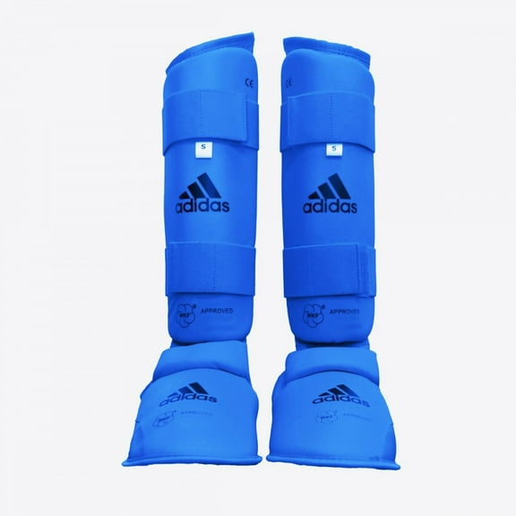 adidas Karate Shin & Instep, WKF Approved, Blue
