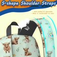 thumbnail image 5 of Highland Cow and Leaf Print 17" Waterproof Oxford School Backpacks for Teens, S-Shape Padded Straps, for School, Travel, Hiking, Camping, 5 of 5