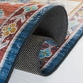 thumbnail image 6 of SAFAVIEH Tucson Melvin Traditional Machine Washable Area Rug, 6' x 6' Square, Blue/Rust, 6 of 9