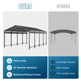 thumbnail image 6 of Sunmthink 12x20 FT Metal Carport, Heavy Duty Carport Canopy with Reinforced Frame and Sturdy Base, Outdoor Car Canopy Shelter for Cars, Trucks, Boats and Party Events, 6 of 8