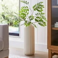 thumbnail image 3 of Better Homes & Gardens 22" Speckled Ribbed Ceramic Floor Vase, Cream White, 3 of 7