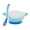 Blue, variant on Fdelink Baby Children Training Feeding Dinner Bowl Spoon Tableware Set with Suction Cup, Tableware, Stainless Steel Bowl