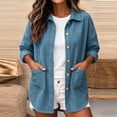 thumbnail image 5 of Tqcoqu Women Corduroy Shacket Button Down Loose Long Sleeve Casual Jacket, Button Down Front with Dual Pockets,Women's,Size S-XXXL, 5 of 9