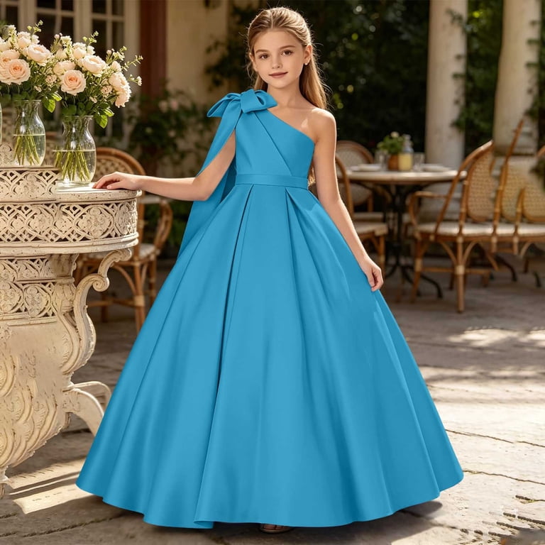 one shoulder flower girl dress One Shoulder Flower Girl Dress,flower Girl Dress Baby,satin Dress for Kids, girl Wedding Dress,birthday Toddler Dress,junior Bridesmaid Dress