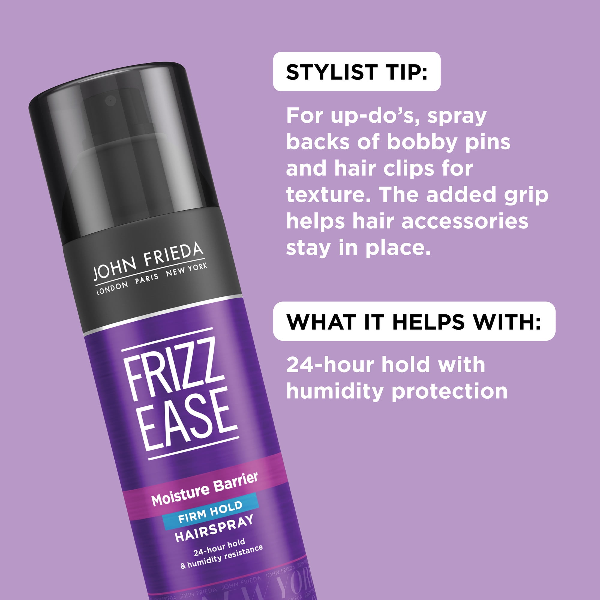 John Frieda Anti Frizz, Frizz Ease Firm Hold Travel Size Hairspray, 2 oz - John Frieda Anti Frizz, Frizz Ease Firm Hold Travel Size Hairspray, 2 oz -