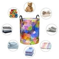 thumbnail image 2 of DouZhe Waterproof Collapsible Large Laundry Baskets, Geometries Squares Cubes Prints Circular Hamper with Handles, 2 of 7