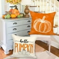 thumbnail image 2 of Orange 20x20 Throw Fall Pillow Covers Set of 4, Maple Leaf Pumpkin Decorative Holiday 20 x 20 Autumn Cushion Covers Thanksgiving Pillow Case for Indoor Home Bedroom Couch Sofa Decor, 2 of 6