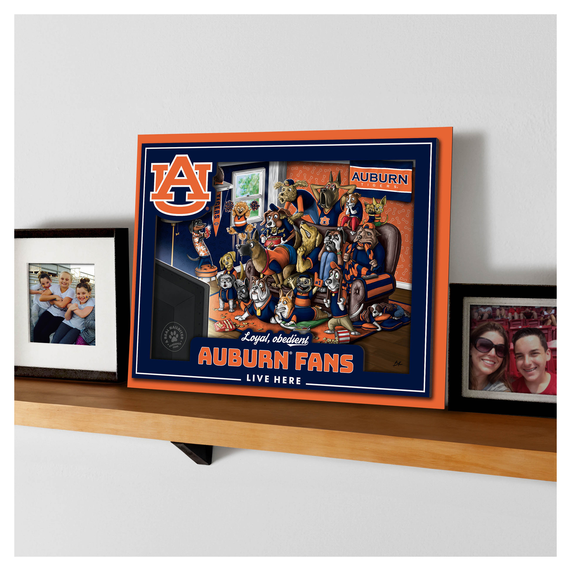 IDNA Auburn Tigers 13.25" x 17.25" Purebred Fans Wall Art