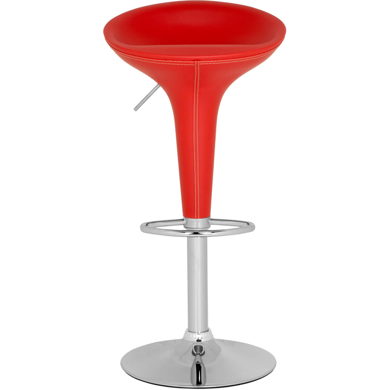 SAFAVIEH Shedrack Chic Metal Swivel Bar Stool, Red