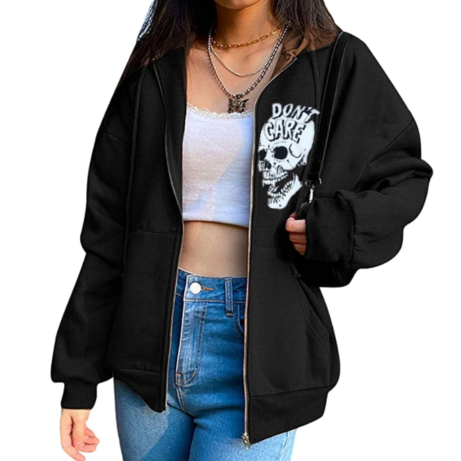 jacket with skeleton print