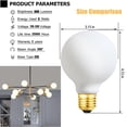 thumbnail image 3 of Bombilla LED Leools, regulable, G25, 6 W, 4000 K, 600 lm, E26, 120 V, paquete de 4, 3 of 9