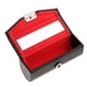 thumbnail image 2 of Bolsa organizadora de cuero sintético para guardar cosméticos con espejo de regalo Negro, 2 of 9