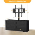 thumbnail image 3 of AKDSteel Tv Stand With Height Adjustable Mount For 32–80 Inch Tvs, Wooden Media Console With 4 Storage Drawers For Living Room, 3 of 8