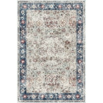 RONSHIN Area Rugs Washable Carpets 1150Gsm Velvet Pearl Velvet Washed Back Folding Simulation Printed Carpet Xm-Persian-Ban Nong Youqing Color tone 5*7ft