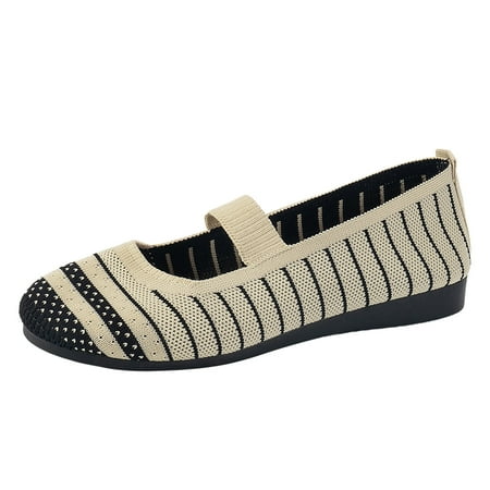 

SZXZYGS Spring Shoes for Women 2024 Work 2023 Women s Fall New Europe and The United States and foreign Trade Round Head Flat Single Shoes Athletics Casual Shoes Easter Summer 2024