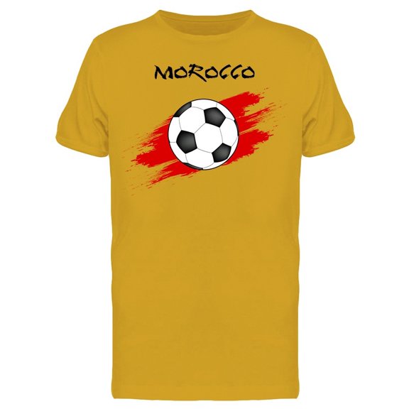 Soccer Ball Morocco Flag Tee Men's -Image by Shutterstock