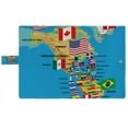 thumbnail image 3 of PKQWTM Home Decor North and South America Map with flags and Countries Name Book Cover Book Protector Book Sleeve Book Pouch Book Bag 6x9 inch, 3 of 4