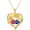 7&12-Jul & Dec, variant on Taioiat Birthstone Necklace for Women Double Sunflowers and Birthstones with Engraving Gold Plated Jewelry Valentines Day Birthday Gifts for Women Best Friend Friendship