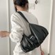 thumbnail image 3 of Bolso de axila de nube para mujer, monedero fruncido de cuero PU para comprador femenino (negro), 3 of 5