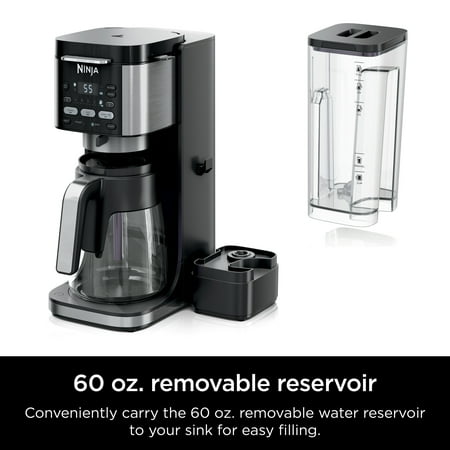 Ninja - DualBrew Hot & Iced Coffee Maker, Single-Serve, compatible with K-Cups & 12-Cup Drip Coffee Maker - Black/Stainless Steel