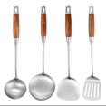 thumbnail image 4 of Juego de utensilios de cocina de acero inoxidable, juego de siete piezas de palisandro para el hogar, cuchara sopera, espátula, espátula para freír, colador, juego de utensilios de cocina de acero, 4 of 4
