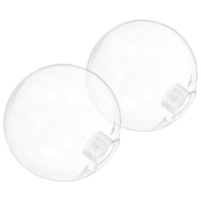 2 pantallas de repuesto para lámpara de globo de vidrio: Lámpara de globo redonda transparente con base de rosca G9 - Ideal para dormitorio, sala de estar y comedor