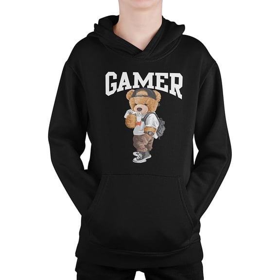 Brooklyn Vertical Boys Sweatshirt Video Gamer Hoodie Gaming Print Pullover with Pockets Fleece S-Xl
