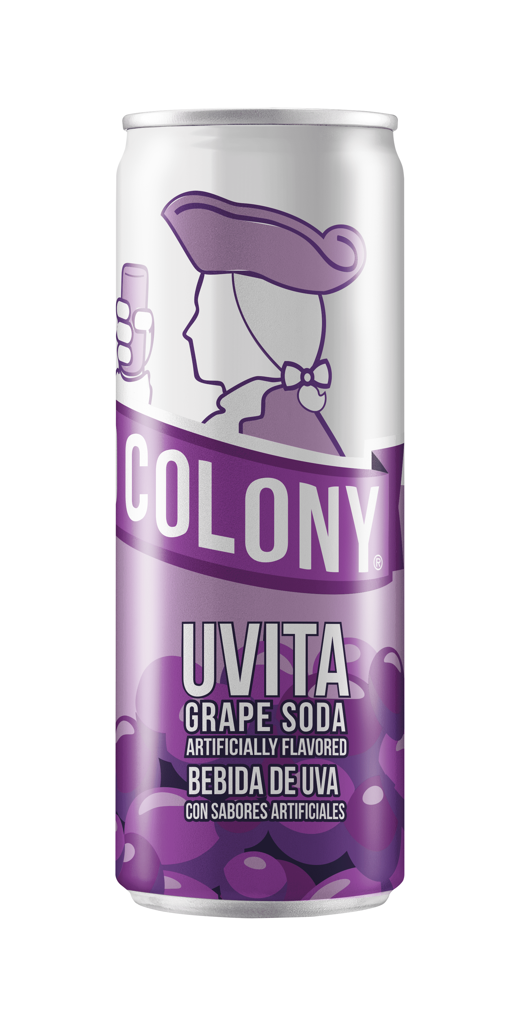 Old Colony Grape, Soda Drink, 8 Pack, 12 fl oz Aluminum Can, Allergens Not Contained