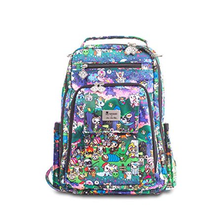 JuJuBe Be Right Back Unisex Travel Backpack, Diaper Bag with Memory Foam Changing
