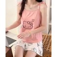 thumbnail image 4 of Nuevo Sanrio Hello Kitty pijamas con tirantes Kawaii dibujos animados Anime KT Cat Sling moda Casual ropa de hogar traje con sujetador Y2K Sweet Girl, 4 of 4