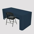 thumbnail image 4 of 【New Arrivals】Table Cloth Open Back Folding Fabric Table Cover Washable Table Cloth for Rectangular Table Trade Show Parties Wedding Banquet Buffet Jewelry Shows Craft, Table Cloths, Navy, 4 of 4
